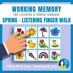 SPRING Working Memory Three Listening Finger Walk Games
