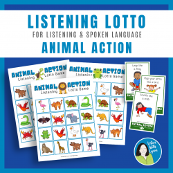 Animal Action Listening Lotto - Listening and Language Game