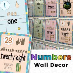 Numbers Wall Charts Polka Dot