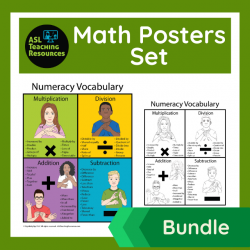 Sign Language Posters Math Set