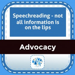 Speech reading - not all information is on the lips