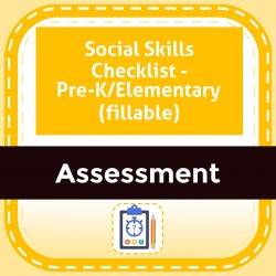 Social Skills Checklist - Pre-K/Elementary (fillable)