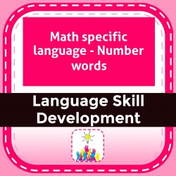 Math specific language - Number words