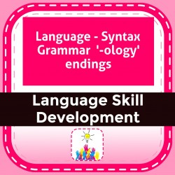Language - Syntax Grammar  '-ology' endings