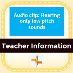 Audio clip: Hearing only low pitch sounds