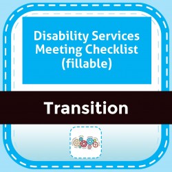 Disability Services Meeting Checklist (fillable)