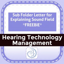 Sub Folder Letter for Explaining Sound Field *FREEBIE*