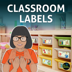 ASL Flashcards Classroom Labels